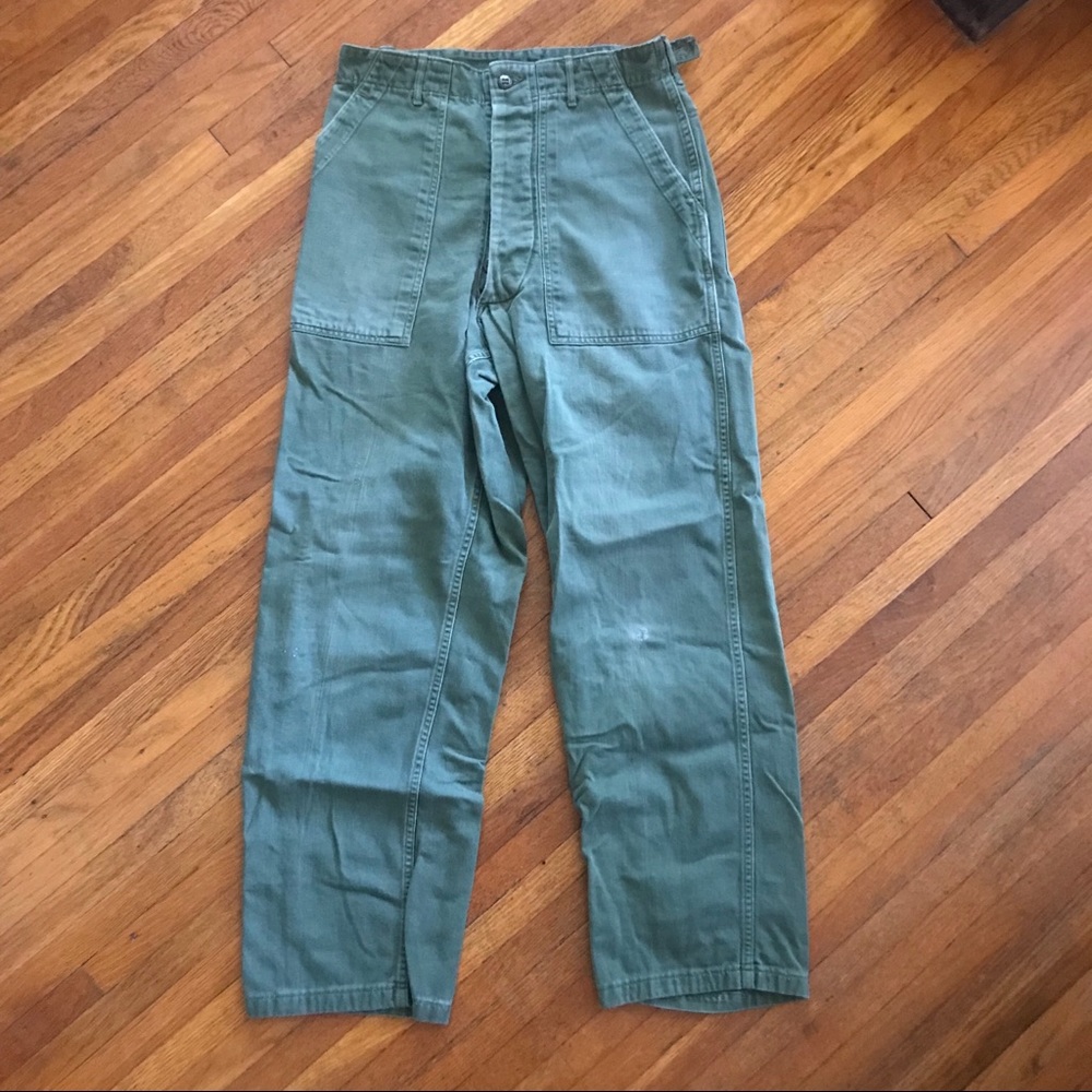Vintage High Waist Army Fatigue Pants